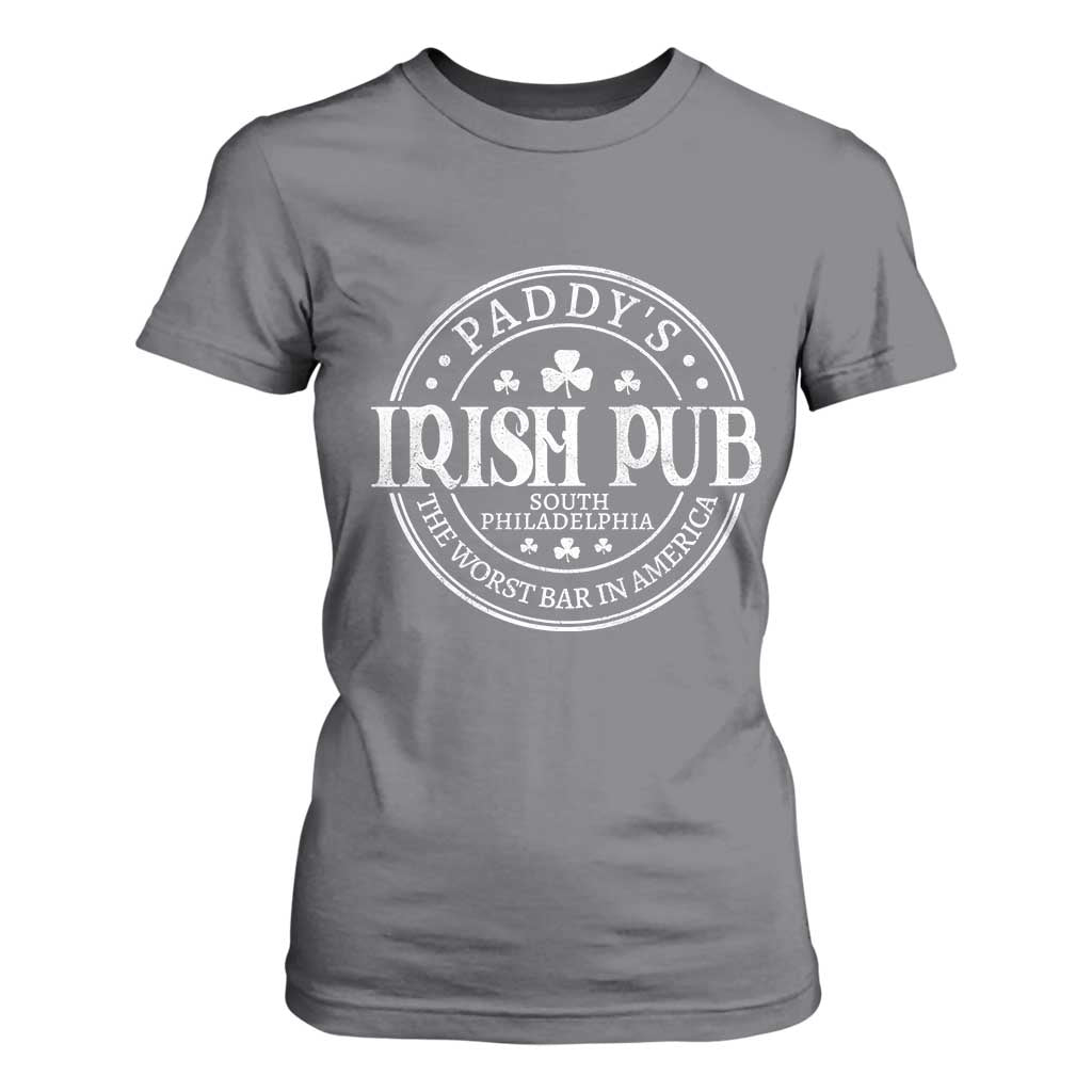 Funny Paddys Irish Pub T Shirt For Women The Worst Bar In America St Patricks Day Beer Drinking TS11 Charcoal Print Your Wear