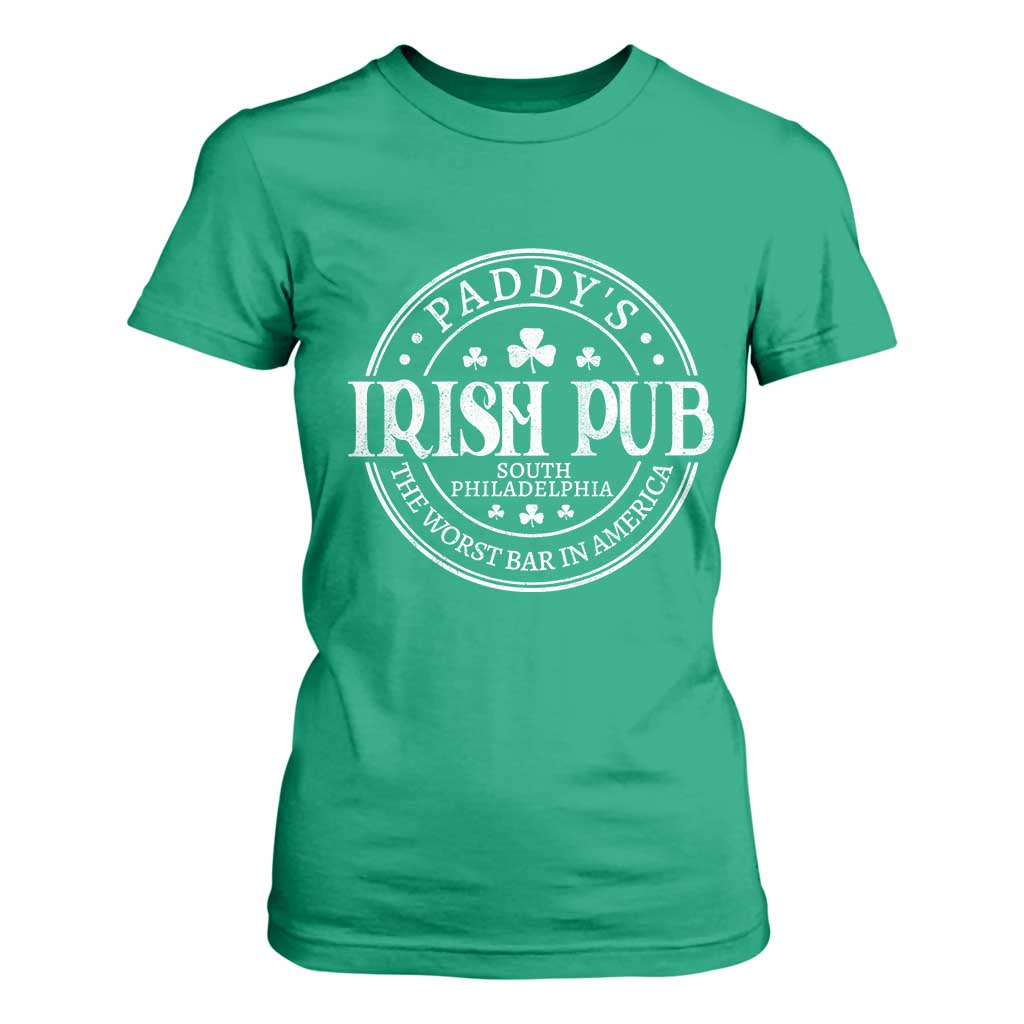 Funny Paddys Irish Pub T Shirt For Women The Worst Bar In America St Patricks Day Beer Drinking TS11 Irish Green Print Your Wear