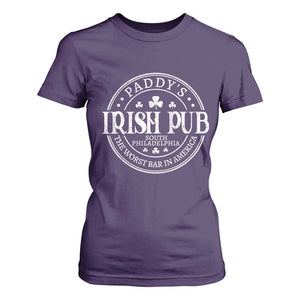 Funny Paddys Irish Pub T Shirt For Women The Worst Bar In America St Patricks Day Beer Drinking TS11 Purple Print Your Wear