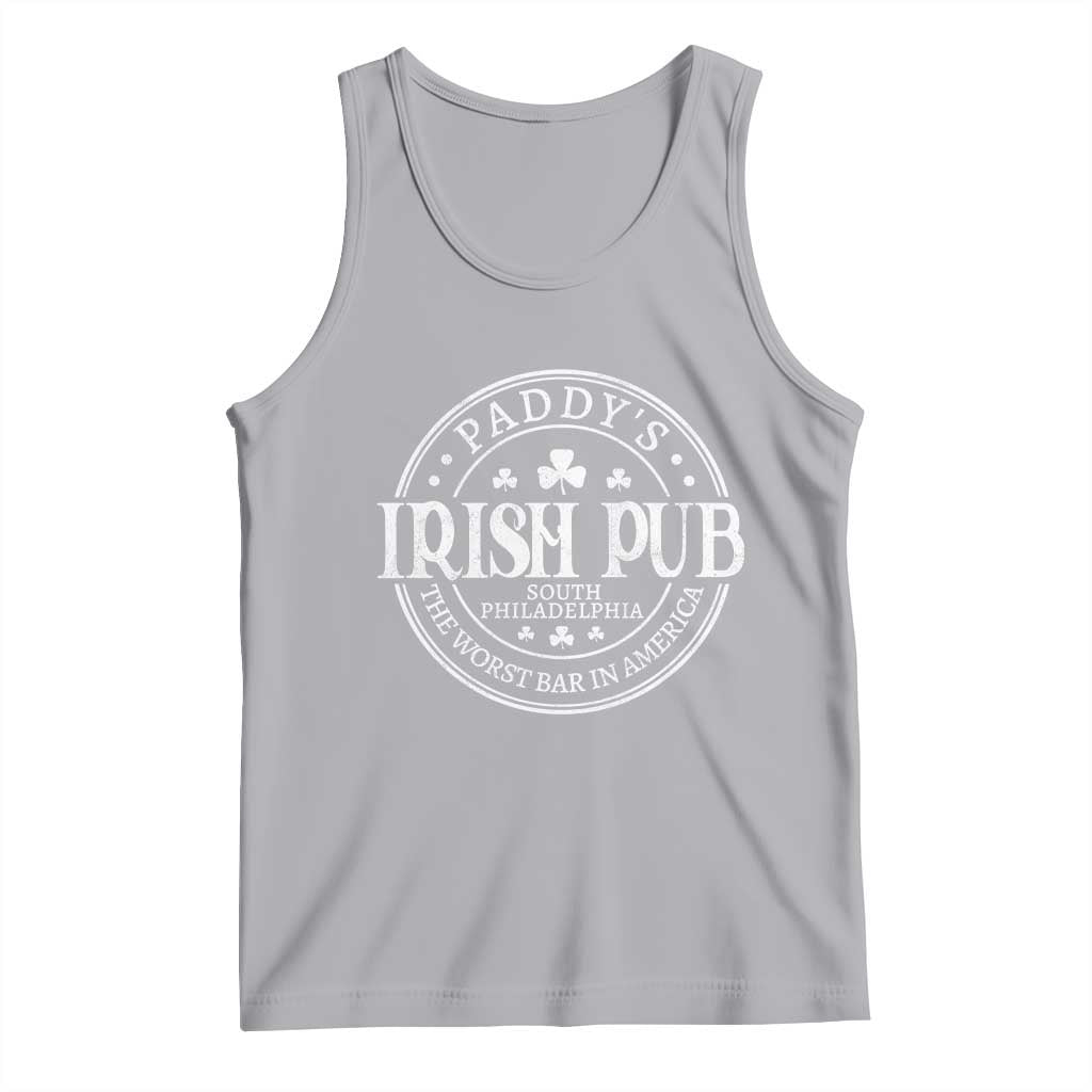 Funny Paddys Irish Pub Tank Top The Worst Bar In America St Patricks Day Beer Drinking TS11 Athletic Heather Print Your Wear