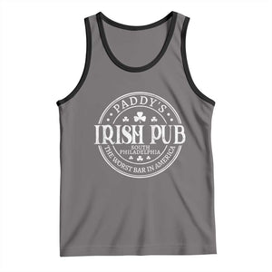 Funny Paddys Irish Pub Tank Top The Worst Bar In America St Patricks Day Beer Drinking TS11 Deep Heather Black Print Your Wear