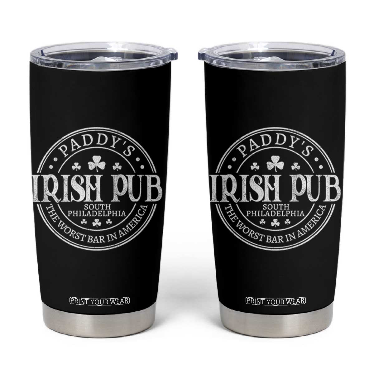 Funny Paddys Irish Pub Tumbler Cup The Worst Bar In America St Patricks Day Beer Drinking TS11 Black Print Your Wear