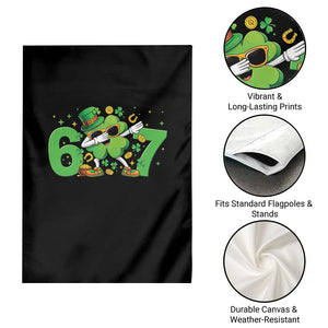 Funny Six Seven 67 St Patricks Day Dabbing Shamrock Garden Flag TS11 Print Your Wear