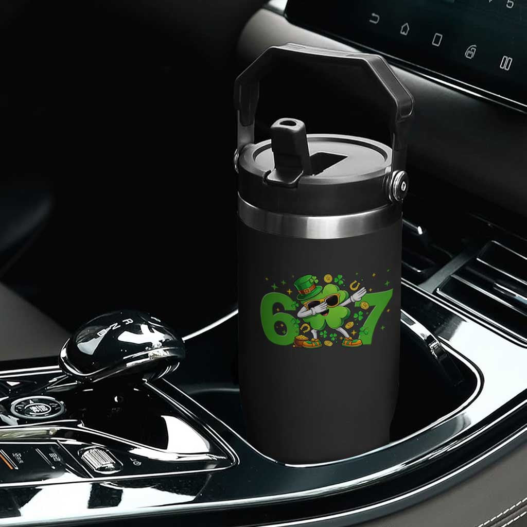 Funny Six Seven 67 St Patricks Day Dabbing Shamrock Flip Straw Tumbler TS11 Print Your Wear