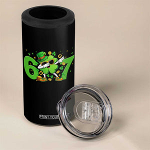 Funny Six Seven 67 St Patricks Day Dabbing Shamrock 4 in 1 Can Cooler Tumbler TS11 Print Your Wear
