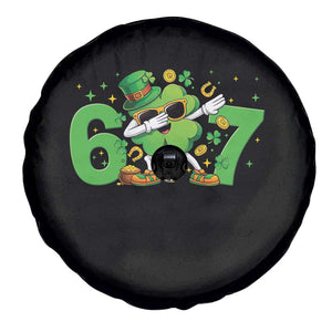 Funny Six Seven 67 St Patricks Day Dabbing Shamrock Spare Tire Cover TS11 Print Your Wear