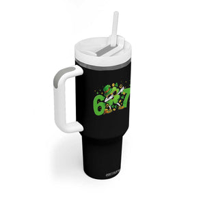 Funny Six Seven 67 St Patricks Day Dabbing Shamrock Tumbler With Handle TS11 Print Your Wear