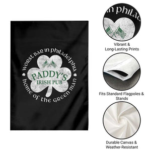 Funny Paddys Irish Pub Garden Flag Worst Bar In Philadelphia St Patricks Day Beer Drinking TS11 Print Your Wear