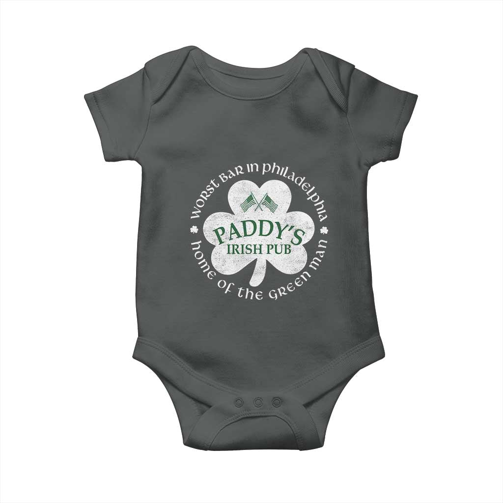 Funny Paddys Irish Pub - Baby Onesie TS11 Dark Heather Print Your Wear