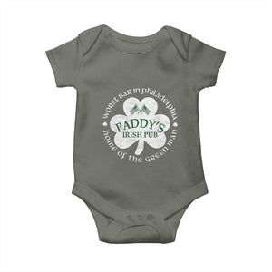 Funny Paddys Irish Pub - Baby Onesie TS11 Military Green Print Your Wear