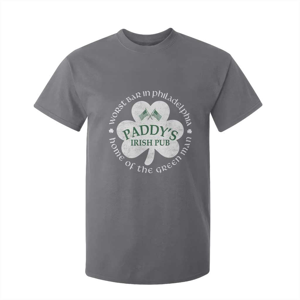 Funny Paddys Irish Pub T Shirt For Kid Worst Bar In Philadelphia St Patricks Day Beer Drinking TS11 Charcoal Print Your Wear