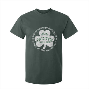 Funny Paddys Irish Pub T Shirt For Kid Worst Bar In Philadelphia St Patricks Day Beer Drinking TS11 Dark Forest Green Print Your Wear