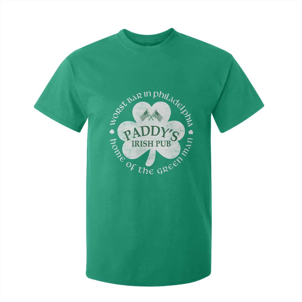 Funny Paddys Irish Pub T Shirt For Kid Worst Bar In Philadelphia St Patricks Day Beer Drinking TS11 Irish Green Print Your Wear