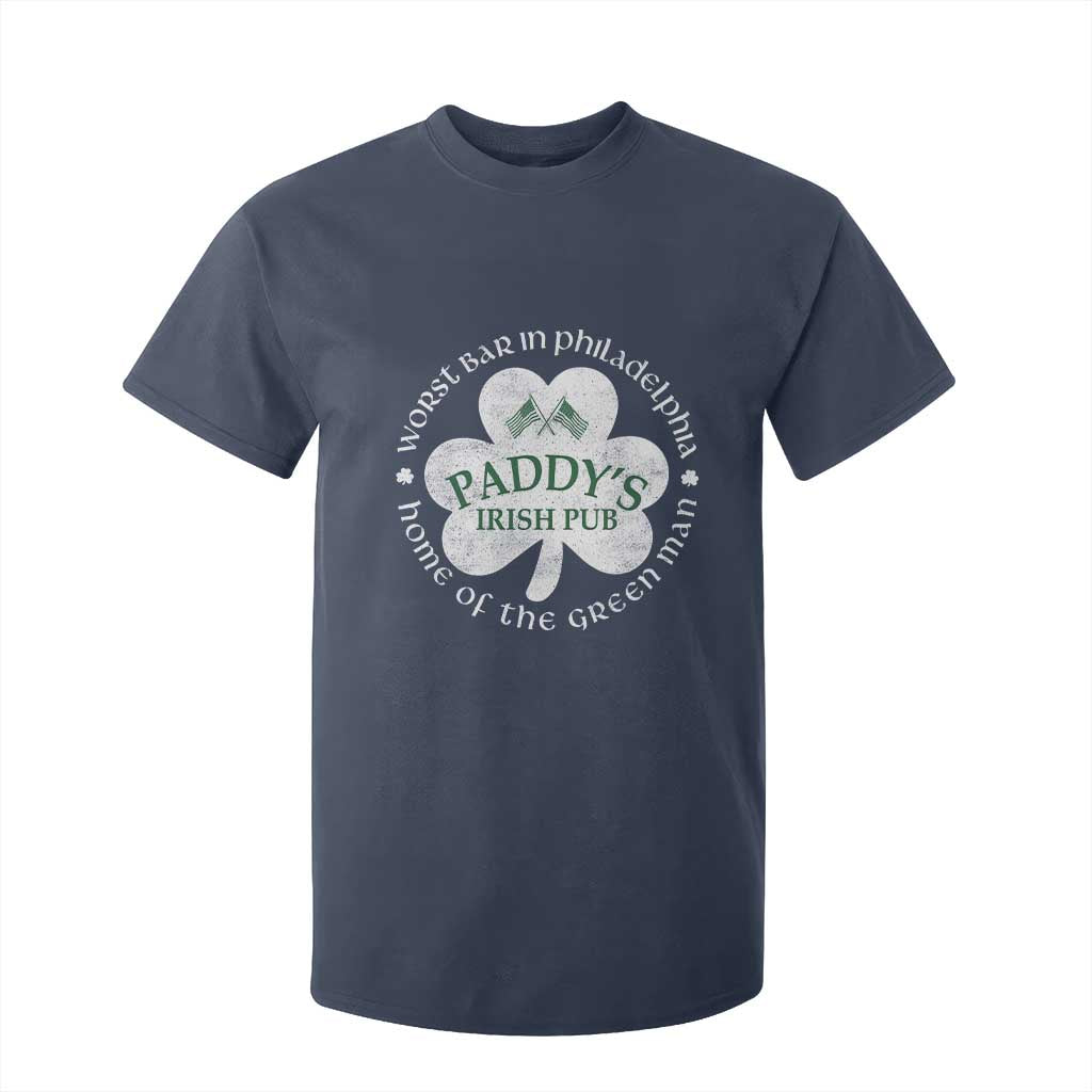 Funny Paddys Irish Pub T Shirt For Kid Worst Bar In Philadelphia St Patricks Day Beer Drinking TS11 Navy Print Your Wear