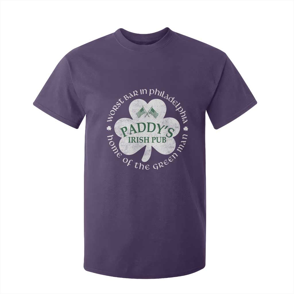 Funny Paddys Irish Pub T Shirt For Kid Worst Bar In Philadelphia St Patricks Day Beer Drinking TS11 Purple Print Your Wear