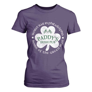 Funny Paddys Irish Pub T Shirt For Women Worst Bar In Philadelphia St Patricks Day Beer Drinking TS11 Purple Print Your Wear
