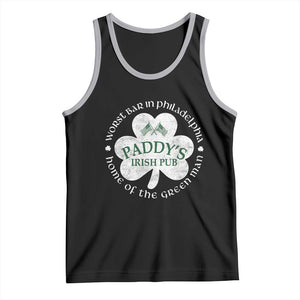 Funny Paddys Irish Pub Tank Top Worst Bar In Philadelphia St Patricks Day Beer Drinking TS11 Black Athletic Heather Print Your Wear