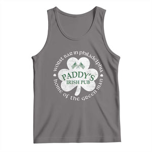 Funny Paddys Irish Pub Tank Top Worst Bar In Philadelphia St Patricks Day Beer Drinking TS11 Deep Heather Print Your Wear