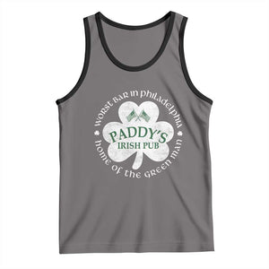 Funny Paddys Irish Pub Tank Top Worst Bar In Philadelphia St Patricks Day Beer Drinking TS11 Deep Heather Black Print Your Wear
