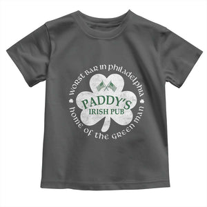 Funny Paddys Irish Pub Toddler T Shirt Worst Bar In Philadelphia St Patricks Day Beer Drinking TS11 Dark Heather Print Your Wear