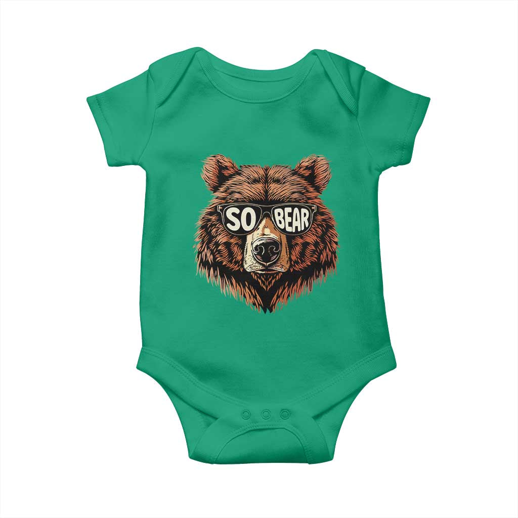 Sobriety Anniversary Sober Bear AA NA Recovery Baby Onesie TS11 Irish Green Print Your Wear