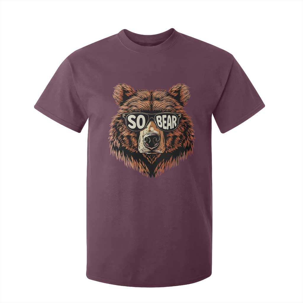 Sobriety Anniversary Sober Bear AA NA Recovery T Shirt For Kid TS11 Maroon Print Your Wear