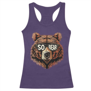 Sobriety Anniversary Sober Bear AA NA Recovery Racerback Tank Top TS11 Purple Print Your Wear