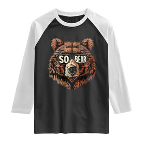 Sobriety Anniversary Sober Bear AA NA Recovery Raglan Shirt TS11 Black White Print Your Wear