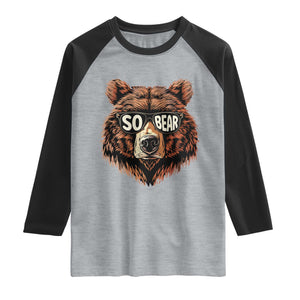 Sobriety Anniversary Sober Bear AA NA Recovery Raglan Shirt TS11 Heather Gray Black Print Your Wear