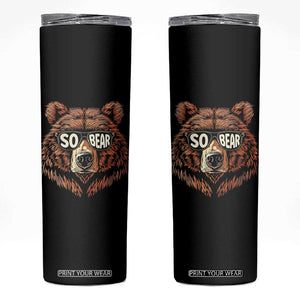 Sobriety Anniversary Sober Bear AA NA Recovery Skinny Tumbler TS11 Black Print Your Wear