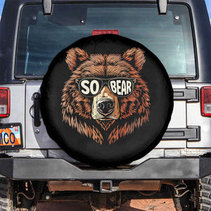 Sobriety Anniversary Sober Bear AA NA Recovery Spare Tire Cover TS11 No hole Black Print Your Wear