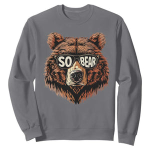 Sobriety Anniversary Sober Bear AA NA Recovery Sweatshirt TS11 Charcoal Print Your Wear