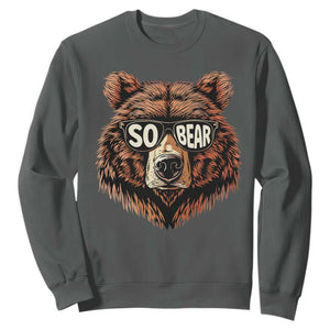 Sobriety Anniversary Sober Bear AA NA Recovery Sweatshirt TS11 Dark Heather Print Your Wear