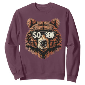 Sobriety Anniversary Sober Bear AA NA Recovery Sweatshirt TS11 Maroon Print Your Wear