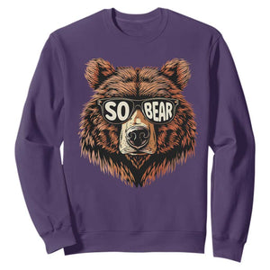 Sobriety Anniversary Sober Bear AA NA Recovery Sweatshirt TS11 Purple Print Your Wear