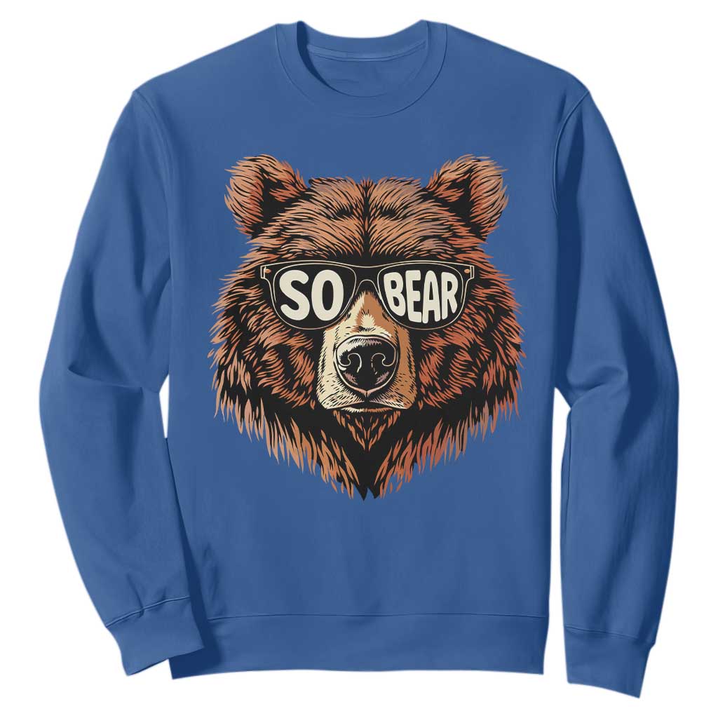 Sobriety Anniversary Sober Bear AA NA Recovery Sweatshirt TS11 Royal Blue Print Your Wear