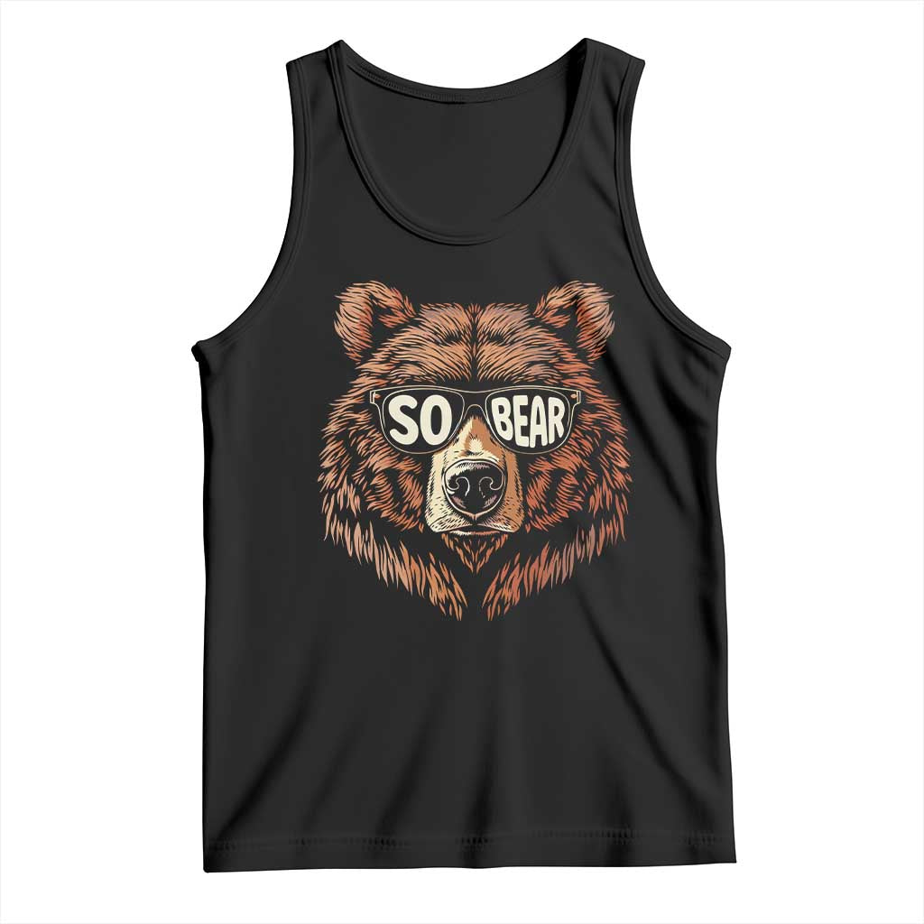 Sobriety Anniversary Sober Bear AA NA Recovery Tank Top TS11 Black Print Your Wear