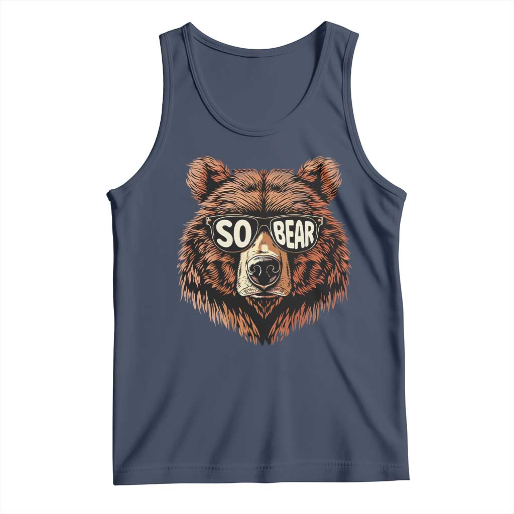 Sobriety Anniversary Sober Bear AA NA Recovery Tank Top TS11 Navy Print Your Wear