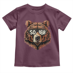 Sobriety Anniversary Sober Bear AA NA Recovery Toddler T Shirt TS11 Maroon Print Your Wear