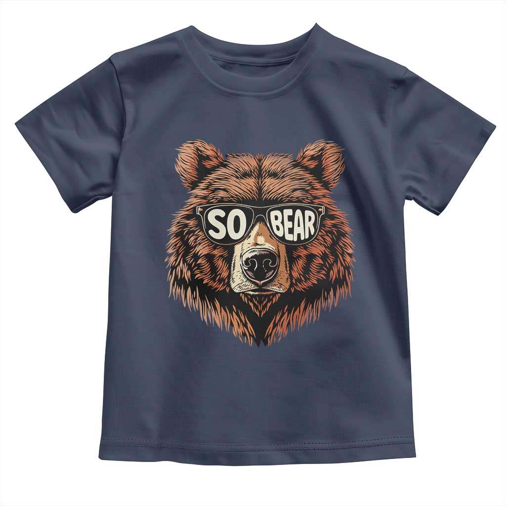 Sobriety Anniversary Sober Bear AA NA Recovery Toddler T Shirt TS11 Navy Print Your Wear