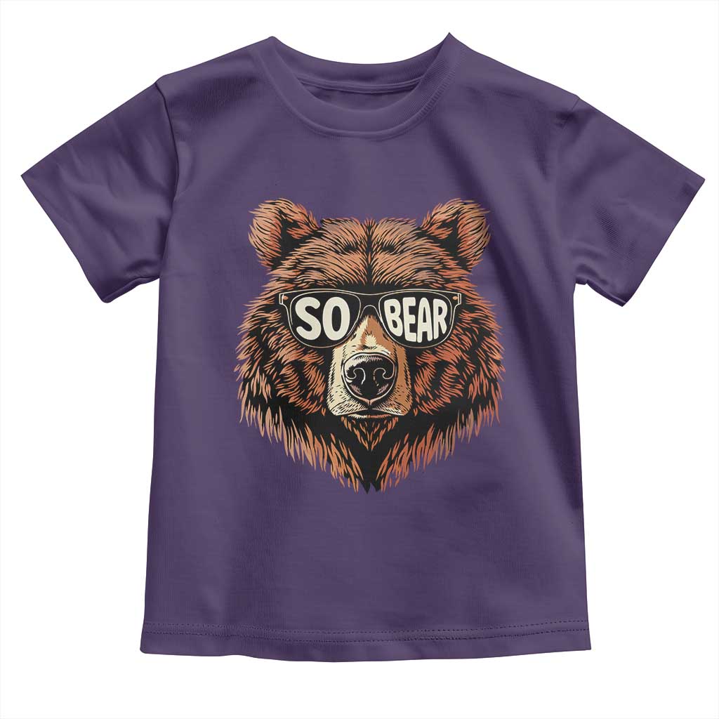 Sobriety Anniversary Sober Bear AA NA Recovery Toddler T Shirt TS11 Purple Print Your Wear