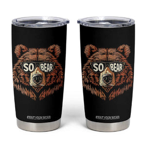 Sobriety Anniversary Sober Bear AA NA Recovery Tumbler Cup TS11 Black Print Your Wear