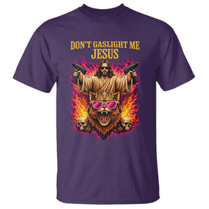 Dont Gaslight Me Jesus T Shirt - Princess Cat Donut Meme Faith Humor Tee TS11 Purple Print Your Wear
