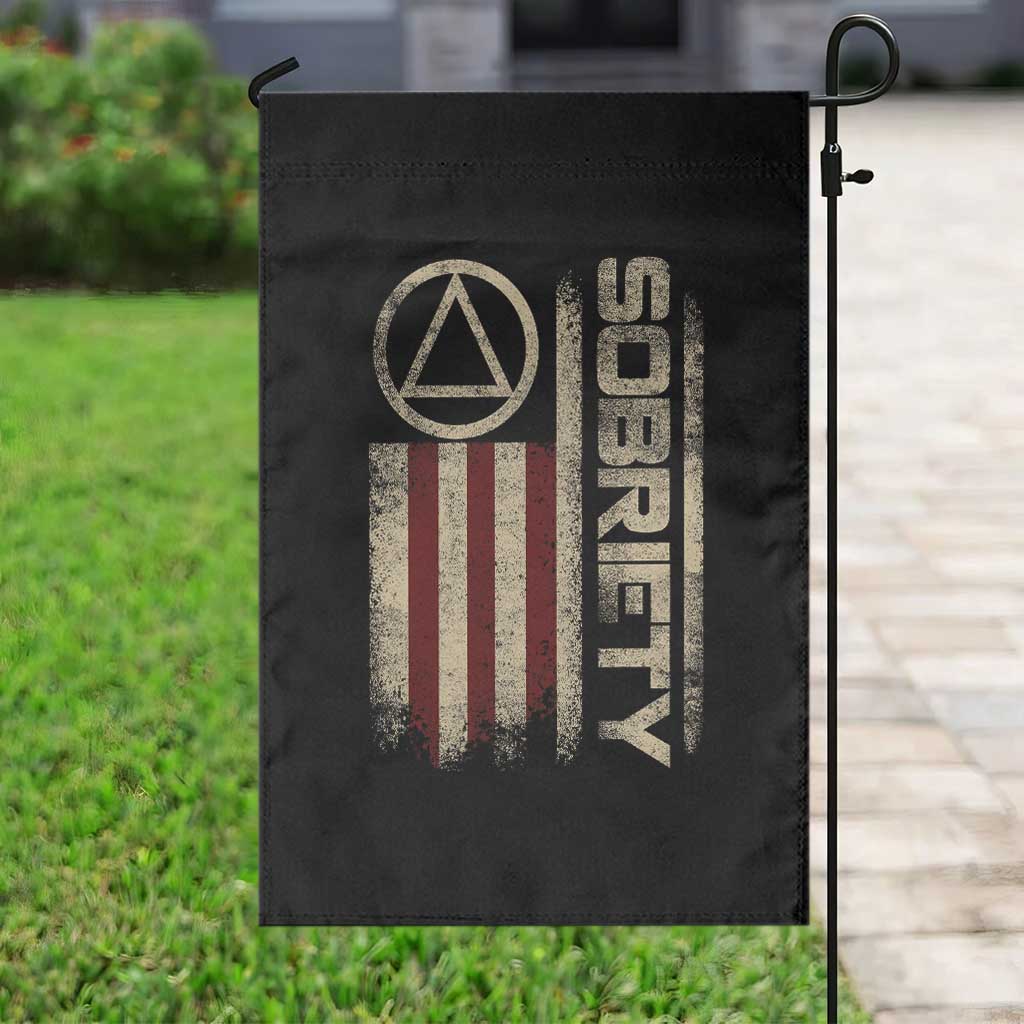 Sober AA NA Sobriety Anniversary Garden Flag Alcoholism Addiction Recovery Vintage American Flag TS11 Print Your Wear