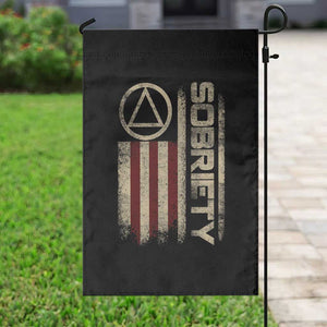 Sober AA NA Sobriety Anniversary Garden Flag Alcoholism Addiction Recovery Vintage American Flag TS11 Print Your Wear