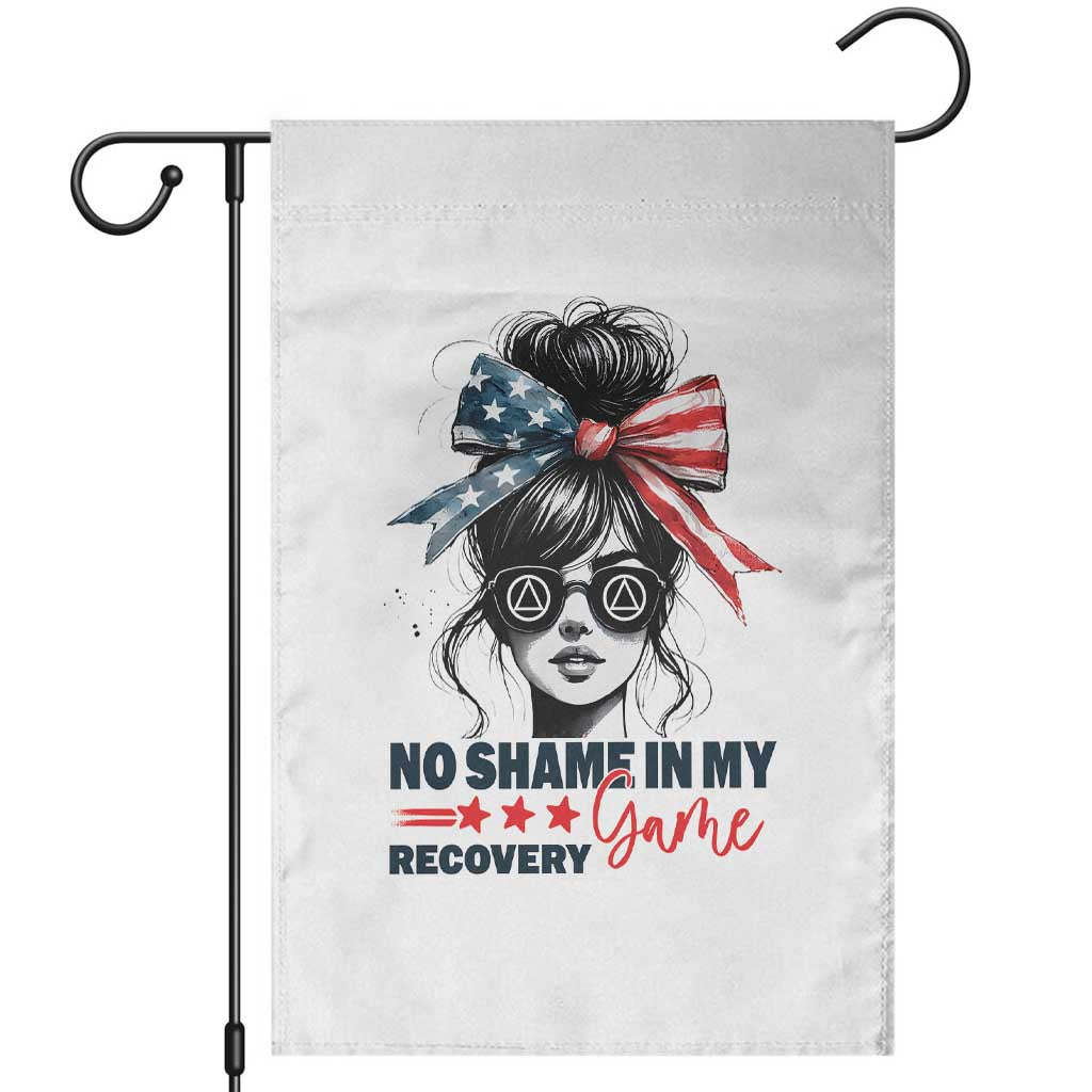 No Shame In My Recovery Game Garden Flag Sobriety AA NA Anniversary TS11 White Print Your Wear