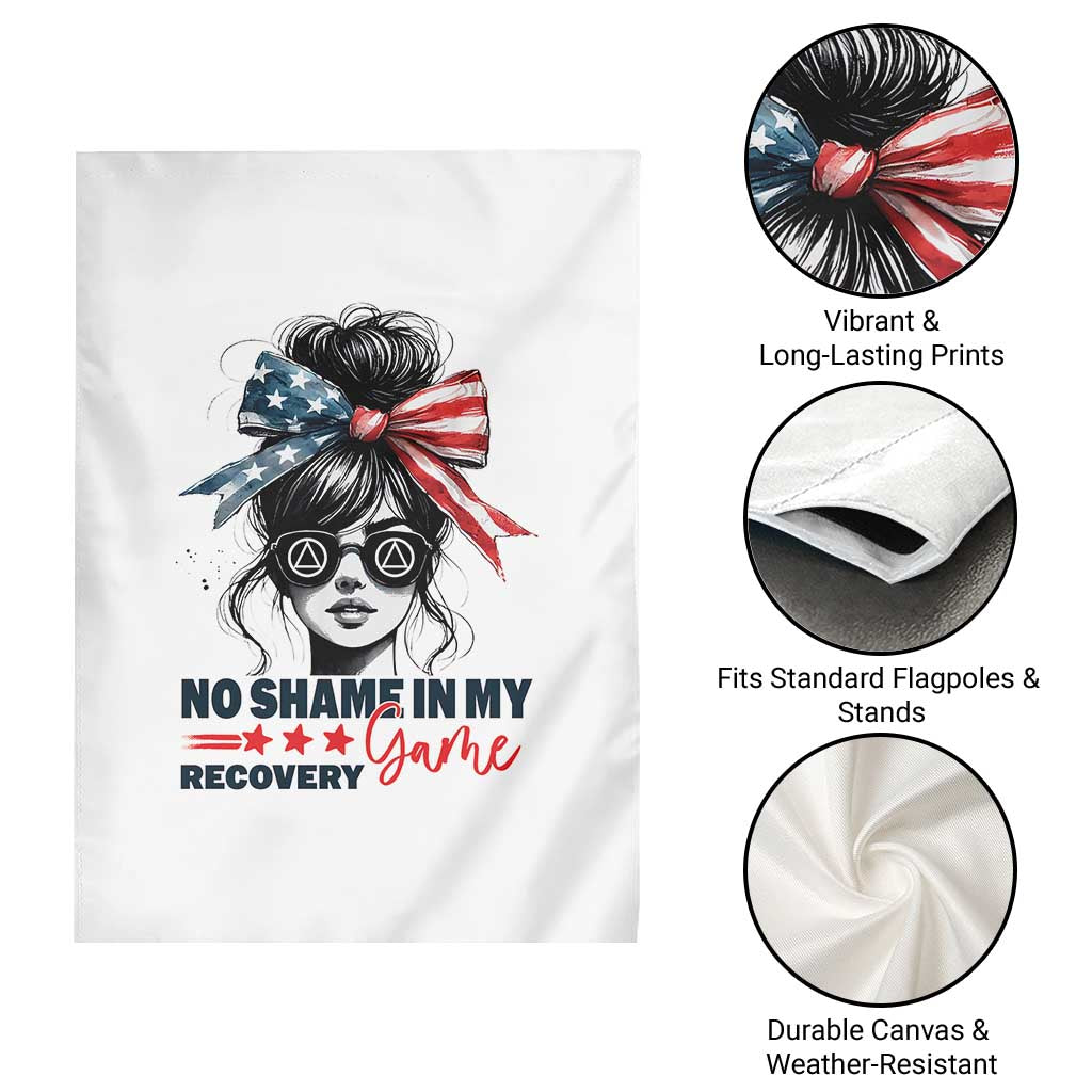 No Shame In My Recovery Game Garden Flag Sobriety AA NA Anniversary TS11 Print Your Wear
