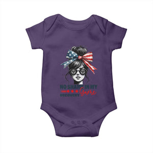 No Shame In My Recovery Game Baby Onesie Sobriety AA NA Anniversary TS11 Purple Print Your Wear