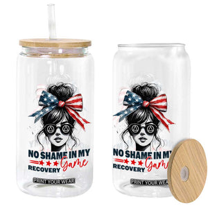 No Shame In My Recovery Game Glass Can Sobriety AA NA Anniversary TS11 Print Your Wear