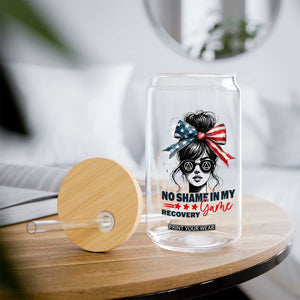 No Shame In My Recovery Game Glass Can Sobriety AA NA Anniversary TS11 Print Your Wear